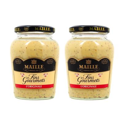 Maille Moutarde Fins Gourmets en bocal, Lot de 2x320g