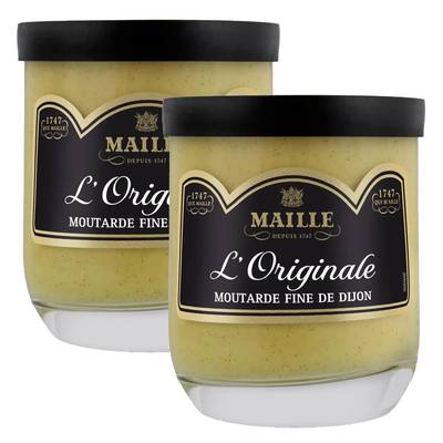 Maille Moutarde Fine de Dijon l'Originale en bocal, Lot de 2x165g