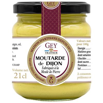 Raoul Gey Moutarde de Dijon en bocal, 190g