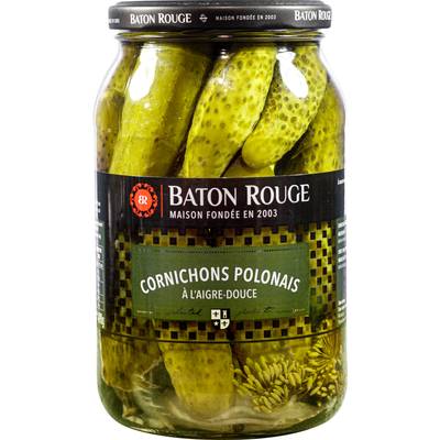 Baton rouge Cornichons Polonais à l'Aigre Douce, 490g