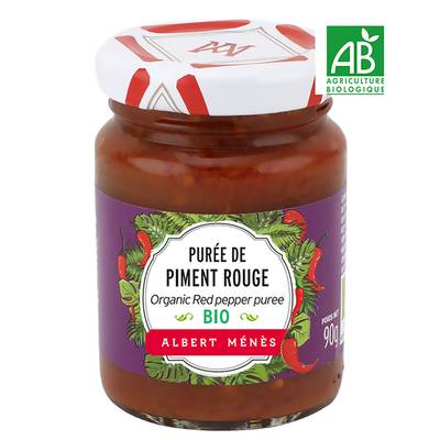 Albert Ménès Purée de Piment Rouge Extra-Forte Bio, 90g