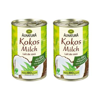 Alnatura Lait de coco bio, Lot de 2x40cl