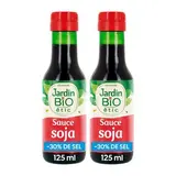 Jardin Bio Etic Sauce Soja Shoyu Bio -30% de sel en bouteille, Lot de 2x125ml
