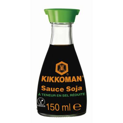 Kikkoman Sauce soja réuite en sel -43% de sel en moins en mini jarre, 15cl