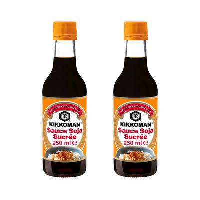 Kikkoman Sauce soja sucrée en bouteille, Lot de 2x25cl