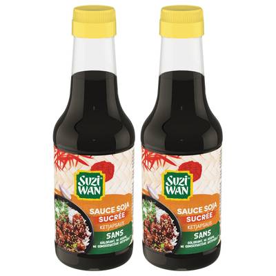 Suzi Wan Sauce Soja Sucrée en bouteille, Lot de 2x25cl