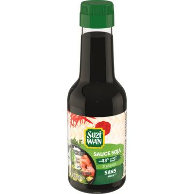 Suzi Wan Sauce Soja -43% de sel en moins en bouteille, 143ml
