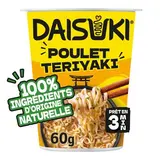 Daisuki Nouilles Instantanées Poulet Teriyaki Ramen en cup, 60g