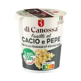 Di Canossa Fusilli Sauce Fromage et Poivre en cup - Fusilli al Cacio e pepe en cup, 70g