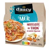 D'aucy Matelote de thon et légumes en barquette individuelle micro-ondable, 300g