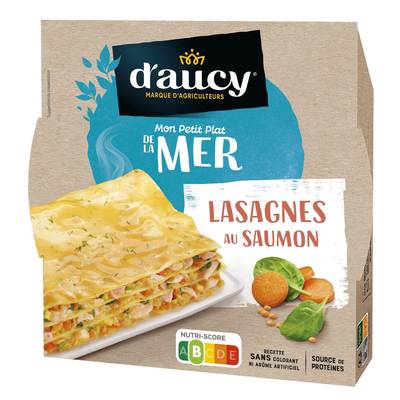 D'aucy Lasagnes au Saumon en barquette individuelle micro-ondable, 300g