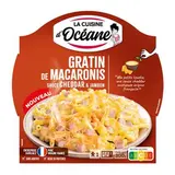 La Cuisine d'Océane Gratin Macaroni Sauce Cheddar et Jambon en barquette individuelle micro-ondable, 300g