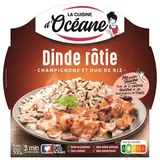 La Cuisine d'Océane Dinde Rôtie Champignons et Duo de Riz en barquette individuelle micro-ondable, 300g