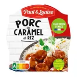 Paul & Louise Porc au Caramel et son Riz  en barquette individuelle micro-ondable, 300g