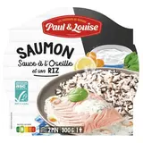 Paul & Louise Saumon ASC Sauce Oseille et Riz en barquette individuelle micro-ondable, 300g