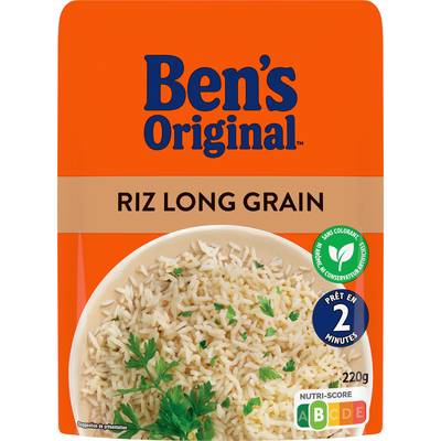 Ben's Original Riz Long Grain en sachet micro-ondable, 220g