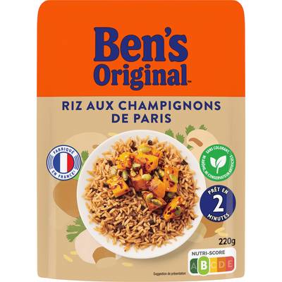 Ben's Original Riz aux Champignons de Paris en sachet micro-ondable, 220g