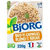 Bjorg Duo de quinoa blond et rouge Bio en sachet micro-ondable, 220g