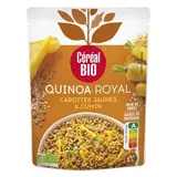 Céréal Bio Quinoa Royal Carottes Jaunes et Cumin Bio en sachet micro-ondable, 220g