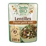 Jardin Bio Etic Lentilles Façon petit salé Bio en sachet micro-ondable, 250g