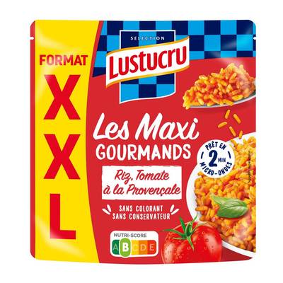 Lustucru Riz Tomate à la provençale Format Maxi en sachet micro-ondable, 320g
