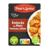 Paul & Louise - Envie du Jour Émincés de Porc Poivrons et Olives en sachet micro-ondable, 180g
