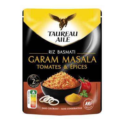 Taureau Ailé Riz Garam Massala en sachet micro-ondable, 220g