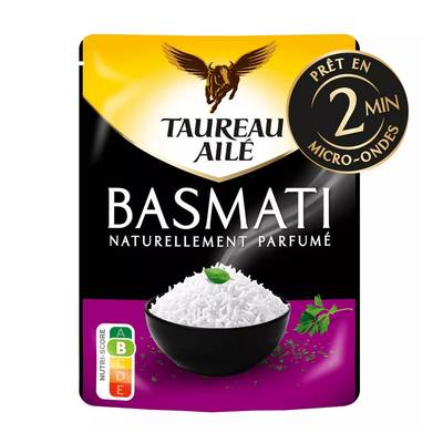 Taureau Ailé Riz Basmati Nature en sachet micro-ondable, 220g