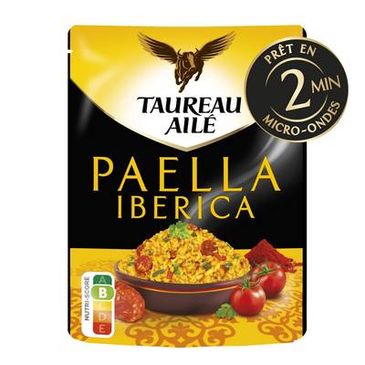 Taureau Ailé Riz Basmati Paëlla Iberica en sachet micro-ondable, 220g
