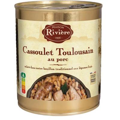 Maison Rivière Cassoulet Toulousain au Porc en conserve pour 2, 840g
