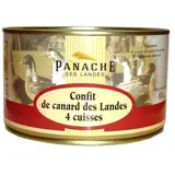 Panache Des Landes Confit de Canard des Landes IGP 4 cuisses en conserve, 1300g