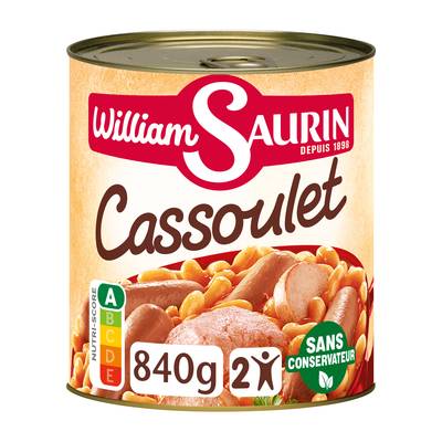 William Saurin Cassoulet Mitonné en conserve pour 2, 840g