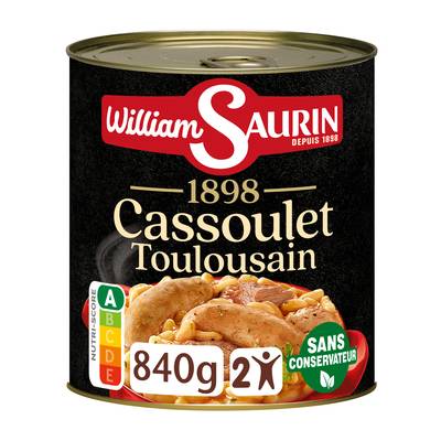 William Saurin Cassoulet Toulousain en conserve pour 2, 840g