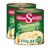 William Saurin Choucroute Cuisinée au Riesling en conserve pour 2, Lot de 2x810g