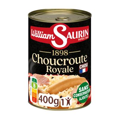 William Saurin Choucroute Royale au Riesling en conserve individuelle, 400g