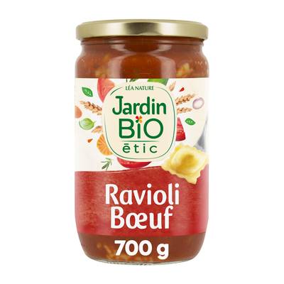 Jardin Bio Etic Ravioli au Boeuf Bio en bocal, 700g