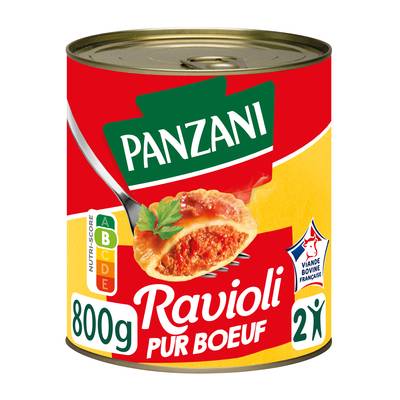 Panzani Ravioli Pur Boeuf à la Sauce Tomate Cuisinée en conserve pour 2, 800g