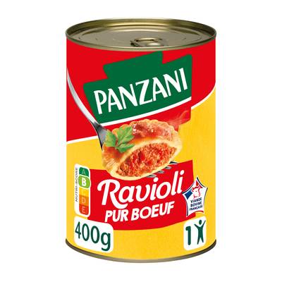 Panzani Ravioli Pur Boeuf en conserve individuelle, 400g