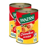 Panzani Cannelloni pur Boeuf en conserve individuelle, Lot de 2x400g