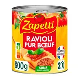 Zapetti Ravioli pur Boeuf au Blé Complet en conserve pour 2, 800g