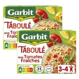 Garbit Taboulé aux tomates fraîches, citron, menthe et huile d'olive vierge en conserve pour 3-4, Lot de 2x525g