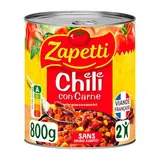 Zapetti Chili con carne en conserve pour 2, 800g