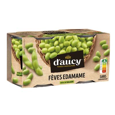 D'aucy Fèves de Soja Edamame en conserve, 2x130g