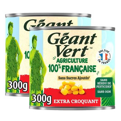 Géant Vert Maïs Extra croquant en conserve, Lot de 2x285g