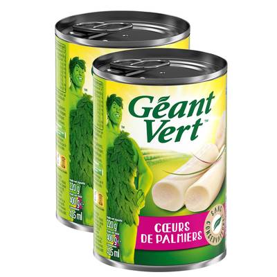 Géant Vert Coeurs de palmier en conserve, Lot de 2x220g