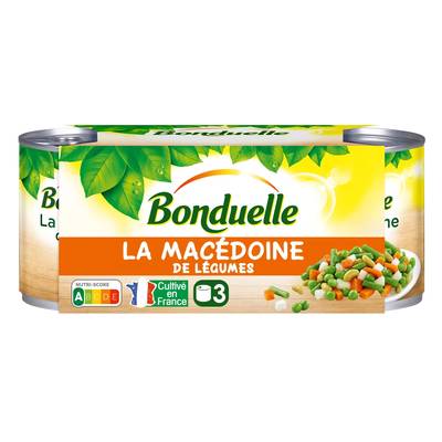 Bonduelle Macédoine de légumes en conserve, 3x130g