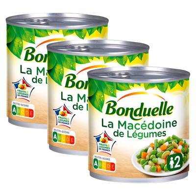Bonduelle Macédoine de légumes en conserve, Lot de 3x265g