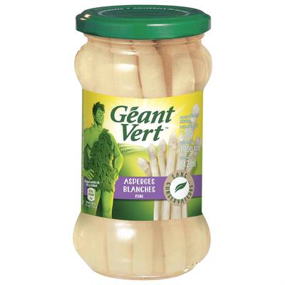 Géant Vert Mini asperges blanches en bocal, 110g