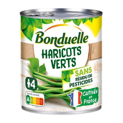 Bonduelle Haricots verts extra-fins sans résidu de pesticides en conserve, 440g