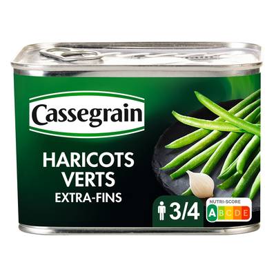 Cassegrain Haricots verts extra-fins cueillis main en conserve, 390g